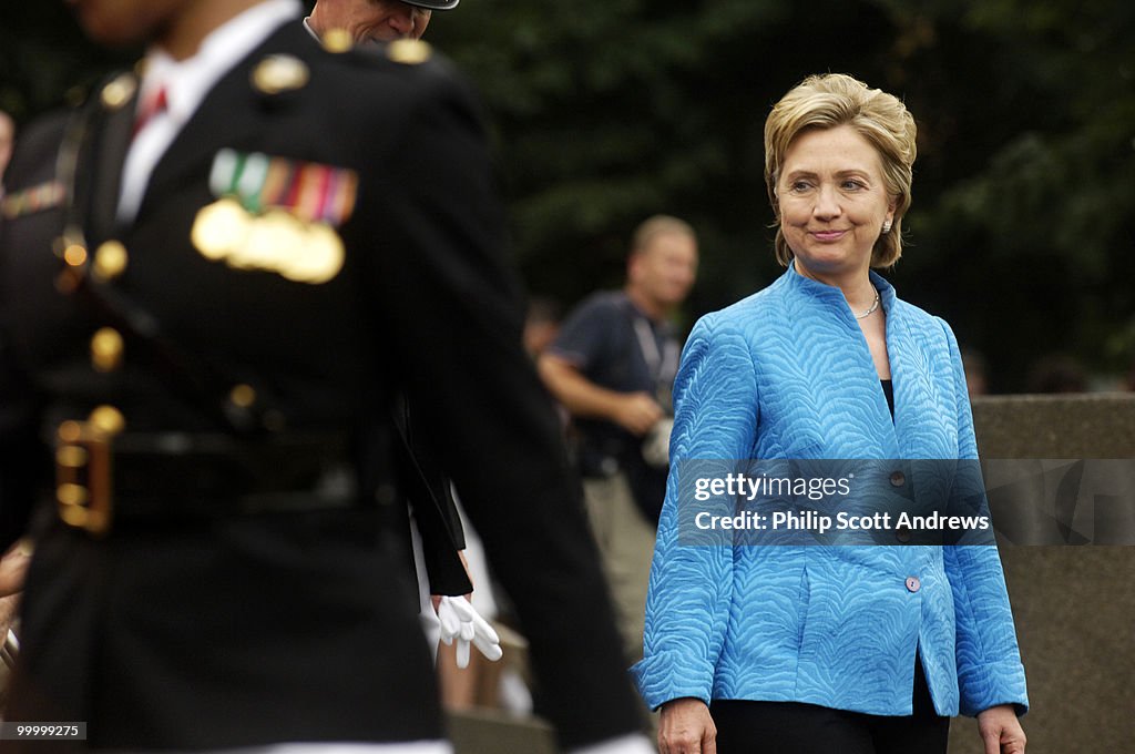 Sen. Hillary Clinton D-Ny. walks t