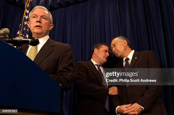 Senators Jeff Sessions, R-Ala, Mark Pryor, D-Ark, and Ken Salazar, D-Col, hold a press conference to discuss the introduction of legislation that...