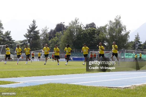 Mo El Hankouri of Feyenoord, Sven van Beek of Feyenoord, Orkun Kokcu of Feyenoord, Jean-Paul Boetius of Feyenoord, Tyrell Malacia of Feyenoord, Tonny...