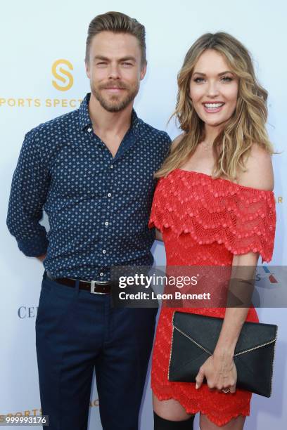 Honoree Amy Purdy and Derek Hough attends the 33rd Annual Cedars-Sinai Sports Spectacular Gala on July 15, 2018 in Los Angeles, California.