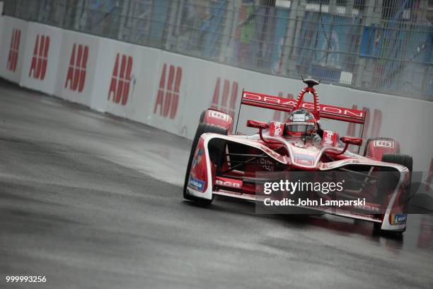 Jerome Dambrosio of Dragon Formula E Racing on track during the Formula E New York City Race on July 15, 2018 in New York City.