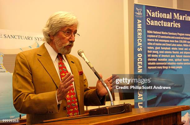 Jean-Michel Cousteau, son of marine biologist Jacques Cousteau, speaks at a press conference to announce the formation of a new Congressional Caucus...