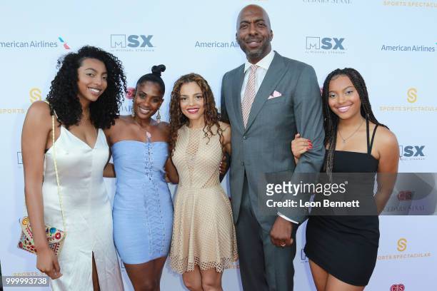 John Salley, Natasha Duffy and family attends the 33rd Annual Cedars-Sinai Sports Spectacular Gala on July 15, 2018 in Los Angeles, California.