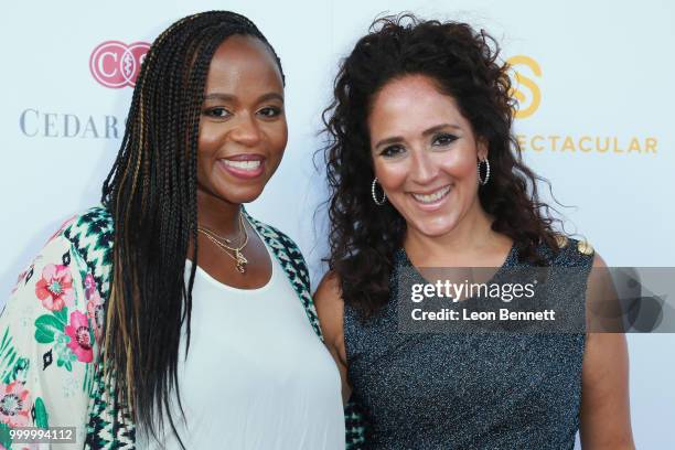 Shante Broadus and honoree Constance Schwartz Morini attends the 33rd Annual Cedars-Sinai Sports Spectacular Gala on July 15, 2018 in Los Angeles,...