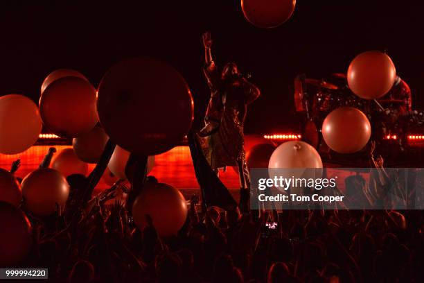 Jared Leto of Thirty Seconds to Mars performs the Channel 93.3 Big Gig concert at Fiddler's Green Amphitheatre on July 15, 2018 in Englewood,...