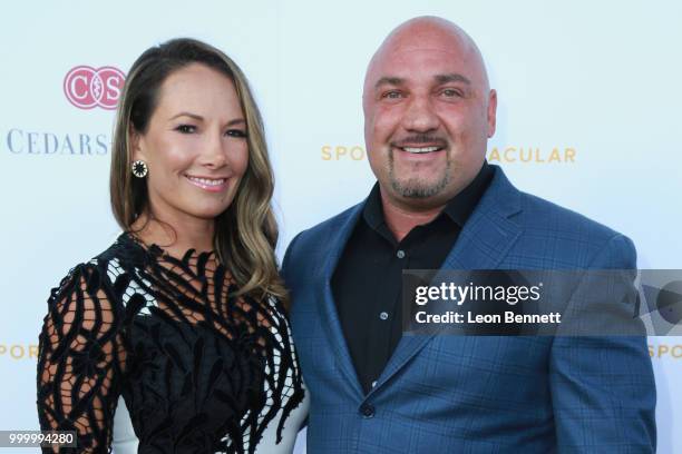Jay Glazer and Michelle Graci attend the 33rd Annual Cedars-Sinai Sports Spectacular Gala on July 15, 2018 in Los Angeles, California.