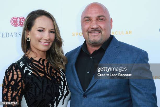 Jay Glazer and Michelle Graci attend the 33rd Annual Cedars-Sinai Sports Spectacular Gala on July 15, 2018 in Los Angeles, California.