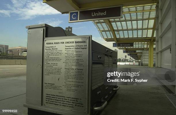 Now defunct United Airways express baggage check.