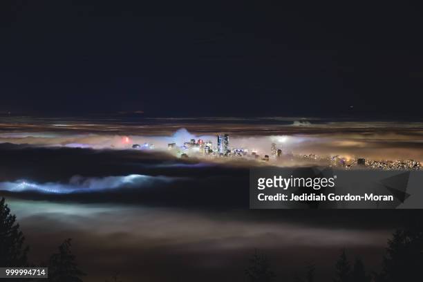 vancouver above the fog 12 - moran stock pictures, royalty-free photos & images