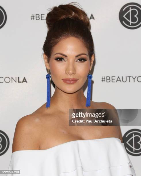 Cynthia Olavarra attends the Beautycon Festival LA 2018 at Los Angeles Convention Center on July 15, 2018 in Los Angeles, California.