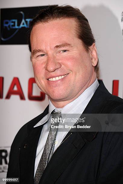 Actor Val Kilmer attends the premiere of "MacGruber" at Landmark's Sunshine Cinema on May 19, 2010 in New York City.
