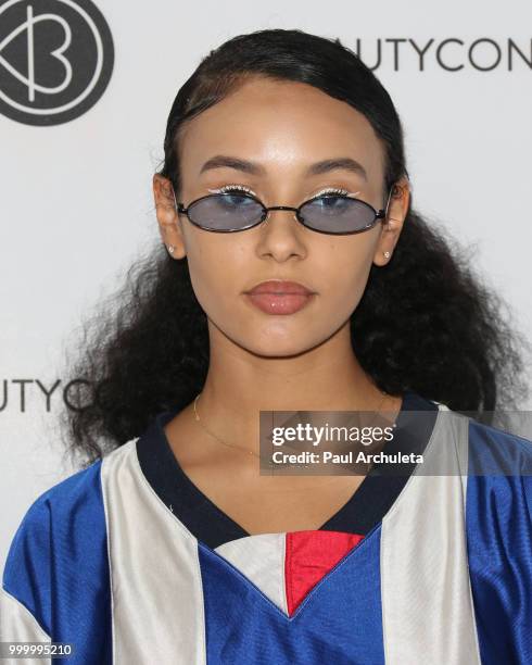 Breah Hicks attends the Beautycon Festival LA 2018 at Los Angeles Convention Center on July 15, 2018 in Los Angeles, California.