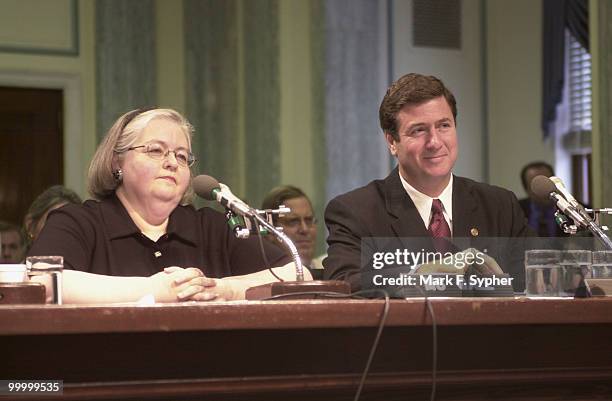 Mary Sheila Gall and Senator George Allen appeared before a committee hearing for Galls nomination to be chair of the Consumer Product Safety...