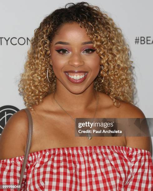 LeSweetpea attends the Beautycon Festival LA 2018 at Los Angeles Convention Center on July 15, 2018 in Los Angeles, California.