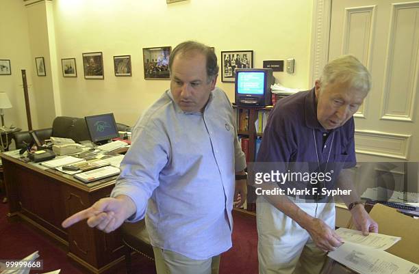 Deputy Director of Press Photographers Gallery, Mark Abraham, left, and former Superintendant of Press Photographers Gallery, Maurice Johnson,...