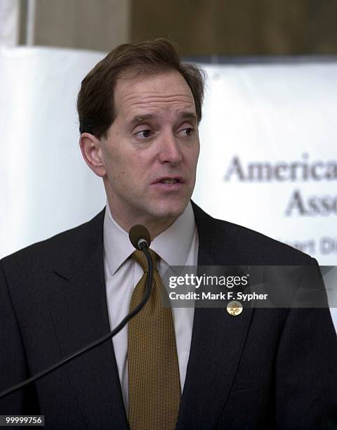 Rep. Dave Camp advocates cholesterol screening in the Rayburn Foyer on Thursday morning during a free cholesterol screening to fight heart disease...