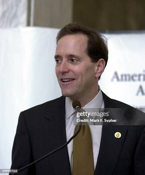 Rep. Dave Camp advocates cholesterol screening in the Rayburn Foyer on Thursday morning during a free cholesterol screening to fight heart disease...