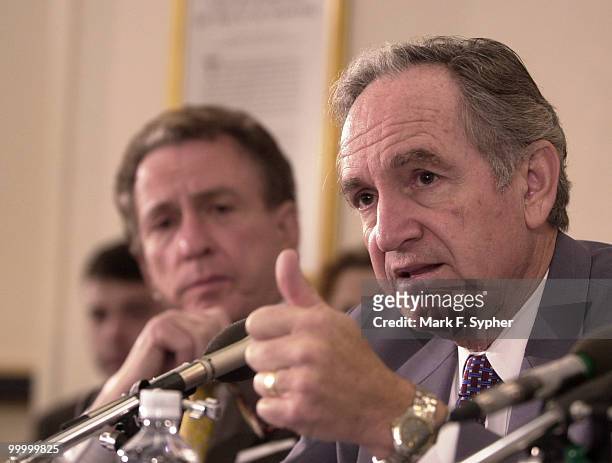Senator Tom Harkin , right, and Senator Arlen Specter in a Health and Human Services and Education Subcommittee hearing on anthrax and bioterrorism.