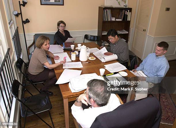 Members of the Barracks Row Main Street gather to discuss details of the proposed revitalization to the Barracks Row section of SE Washington....