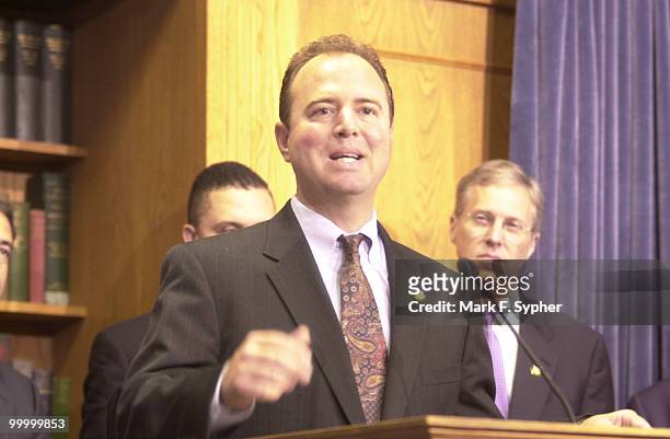 Blue Dog Coalition freshman Rep. Adam Schiff, D-Calif., spoke at a press conference on Thursday to endorse his support of the Shays-Meehan bill.
