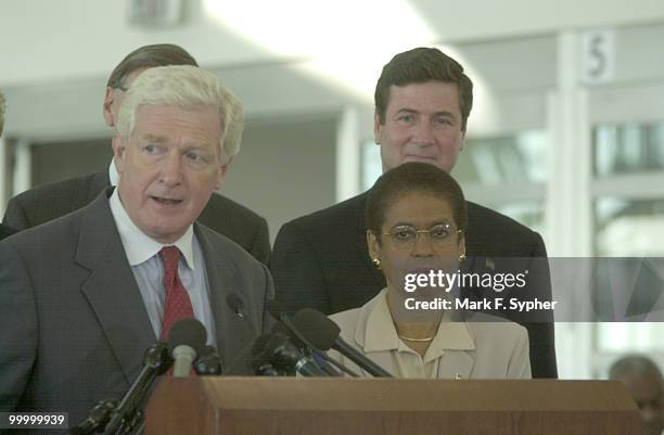 Rep. James P. Moran was joined by Virginia Senator George Allen , and Elanor Holmes Norton , to name a few, at the re-opening of Regan National...