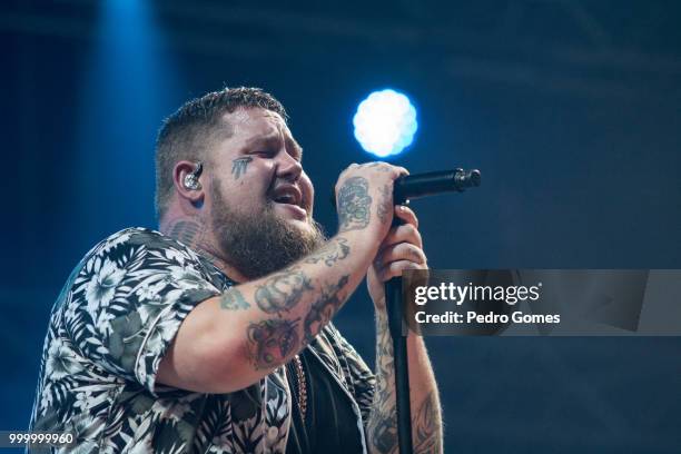 Ran'n'Bone Man performs on the Sagres stage on day 2 of NOS Alive festival on July 13, 2018 in Lisbon, Portugal.