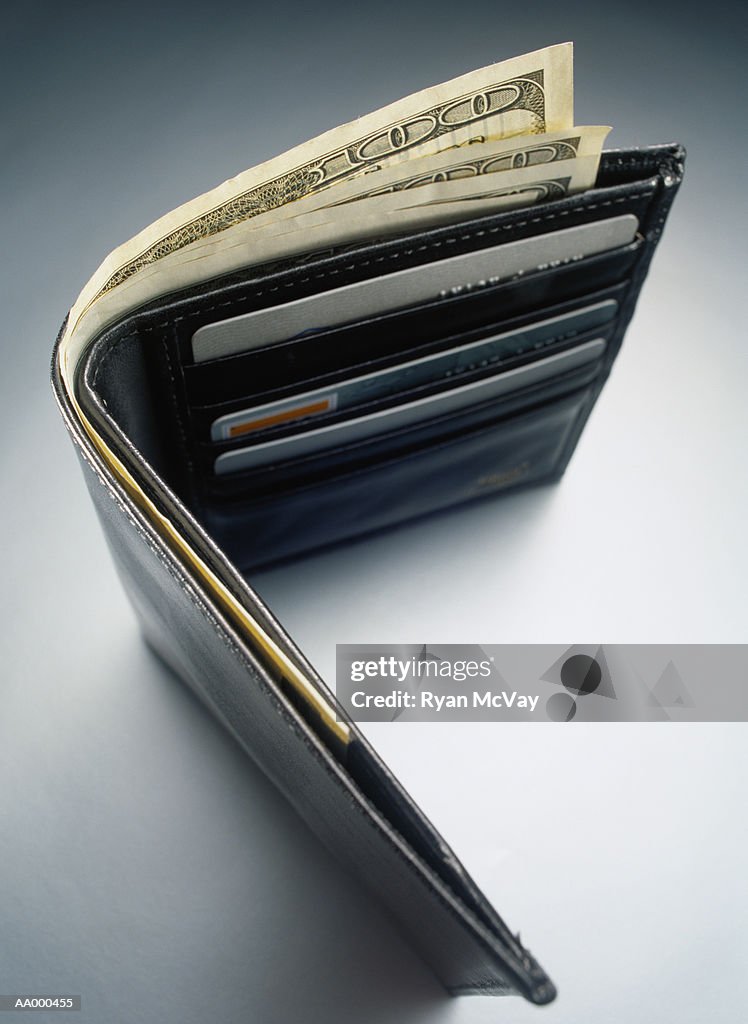 One Hundred Dollar Bills in a Wallet