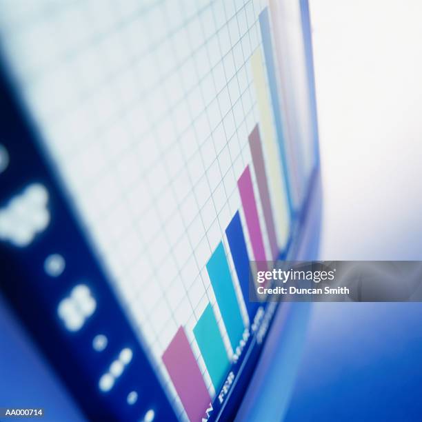 Monitor Bar Graph Bar Chart Computer Fotografías e imágenes de stock - Getty Images