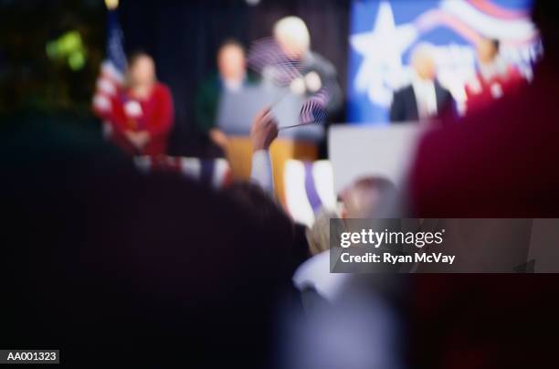 people at a political rally - political rally stock pictures, royalty-free photos & images