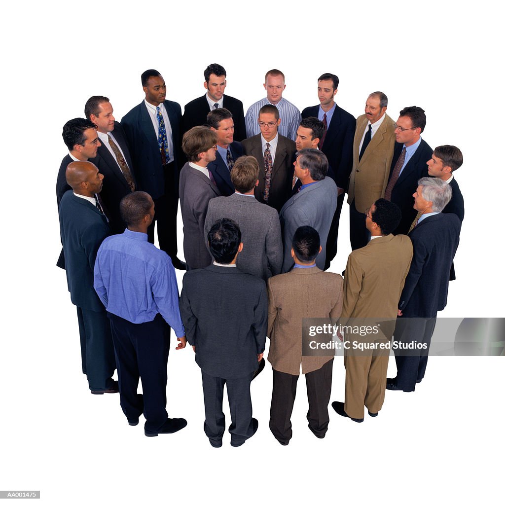 Businessmen Standing in Circles