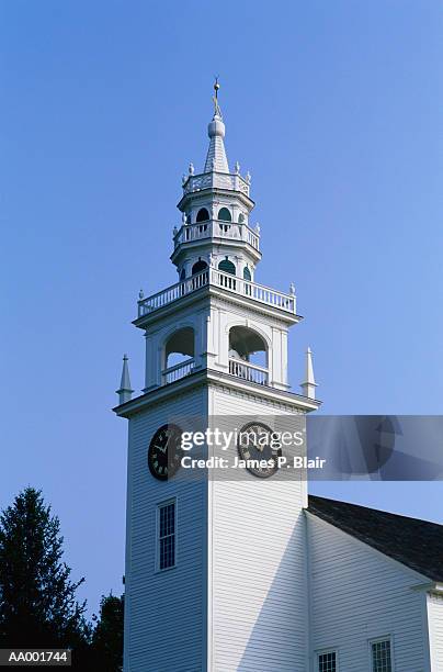 clock tower of a meeting house in new hampshire - new hampshire 個照片及圖片檔