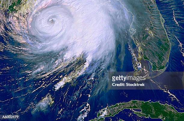 satellite image of hurricane georges - furacão george - fotografias e filmes do acervo