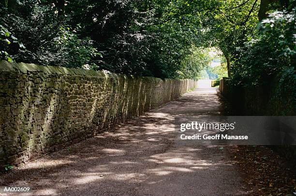 stone wall along a road - barnard castle stock pictures, royalty-free photos & images