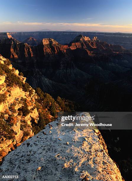 sunset from bright angel point at grand canyon - sunset point stock pictures, royalty-free photos & images