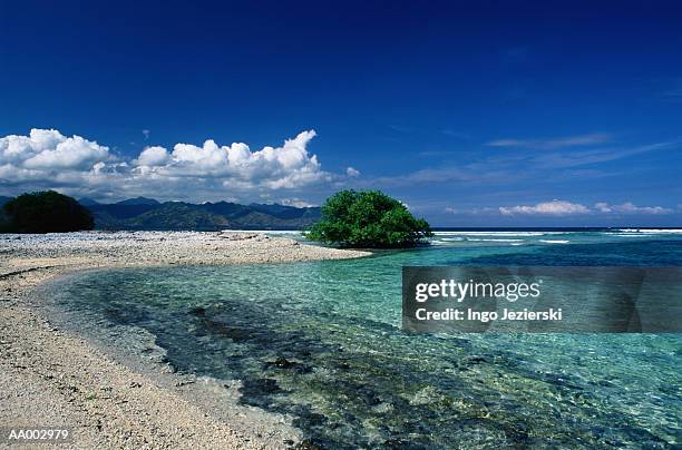 gili trawangan island beach in lombok, indonesia - gili trawangan stock pictures, royalty-free photos & images
