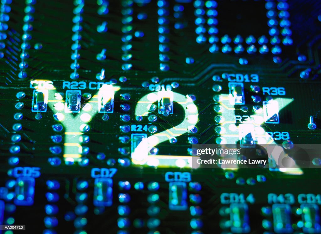 Y2K Projected on a Computer Circuit Board