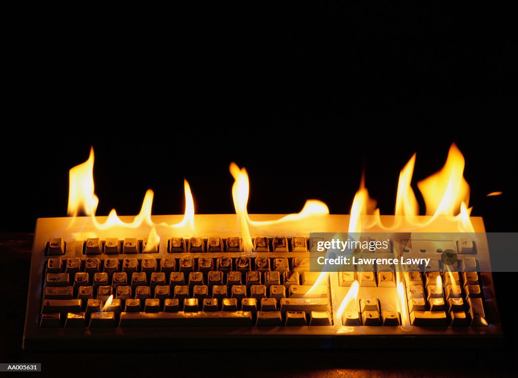 Burning Keyboard High-Res Stock Photo - Getty Images
