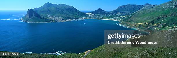 view of hout bay from chapman's peak - hout 個照片及圖片檔