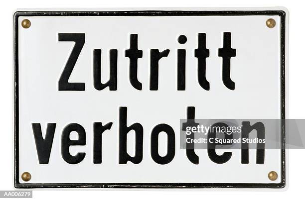 german do not enter sign - restricted area sign stock pictures, royalty-free photos & images