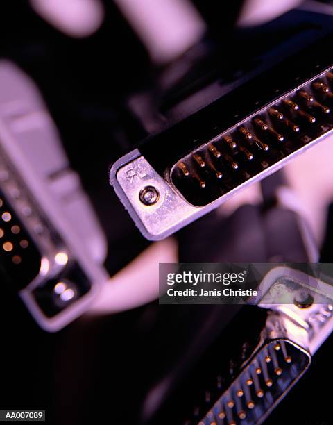 close-up of a computer cable - datorport bildbanksfoton och bilder