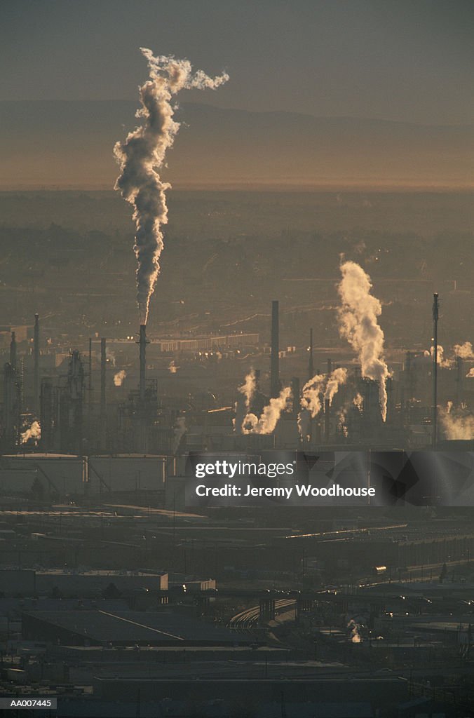 Pollution Rising from Factories in Ciudad Juarez