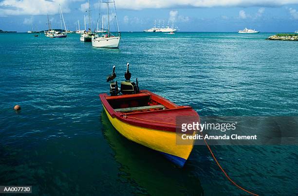 boats on waterfront in saint martin - amanda martin stock-fotos und bilder