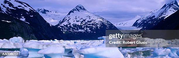 portage glacier - portage glacier stockfoto's en -beelden