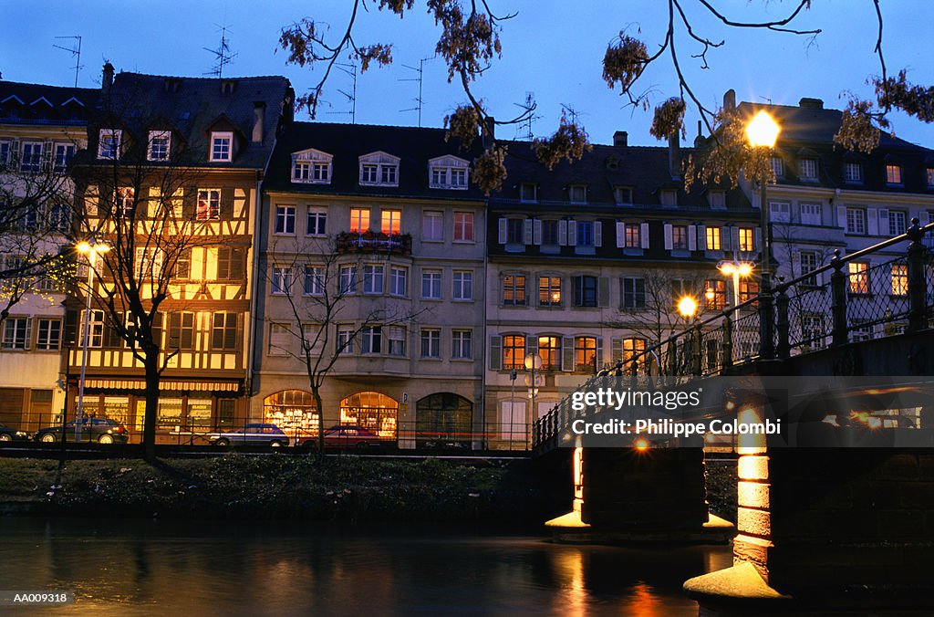 Buildings Along the Ill River in Strasbourg
