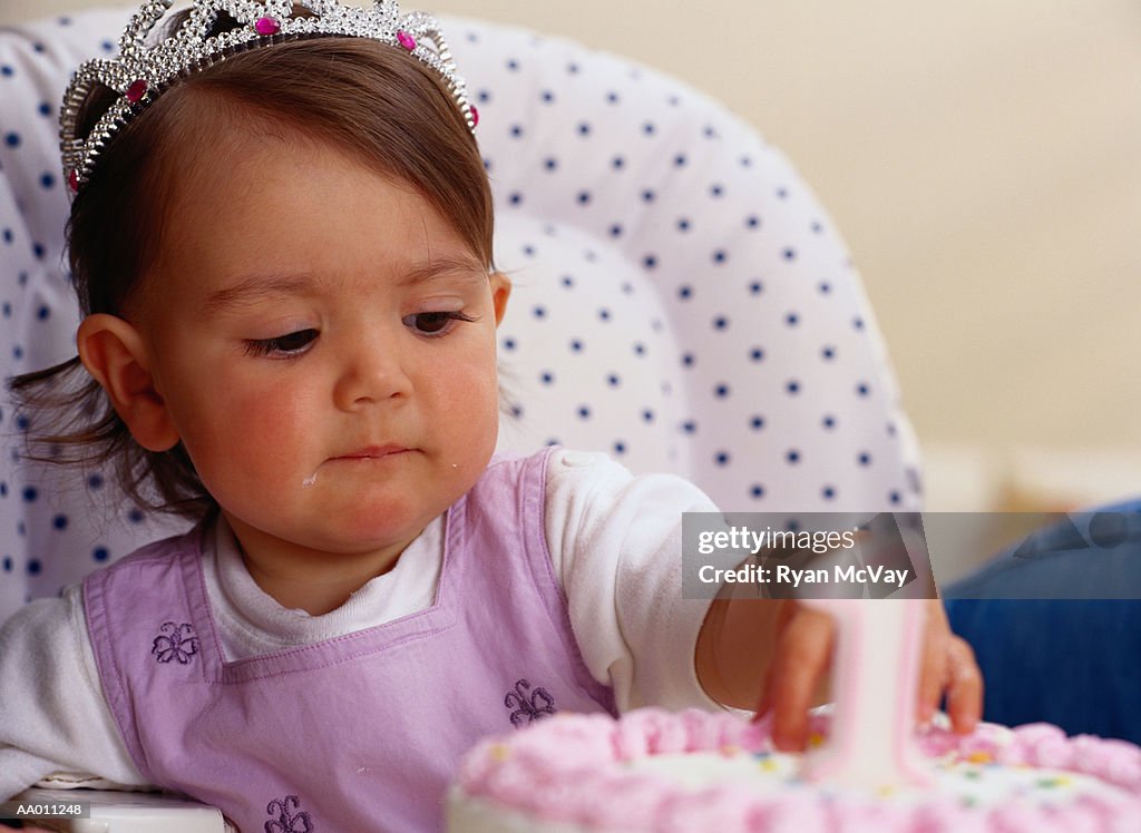 Portrait of a Baby Celebrating Her First Birthday