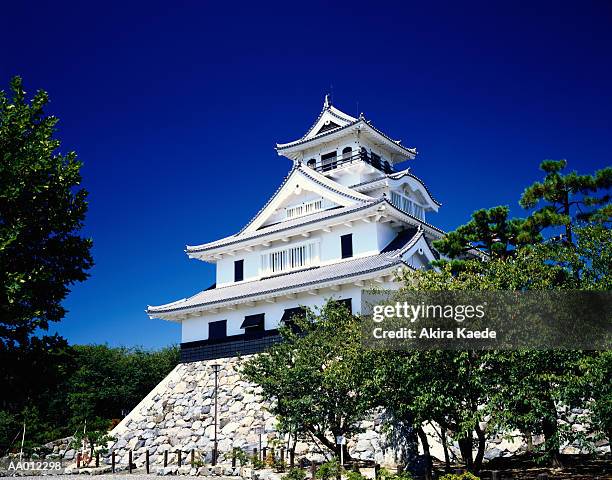 japan, shiga prefecture, nagahama, castle near lake biwa - préfecture de shiga photos et images de collection