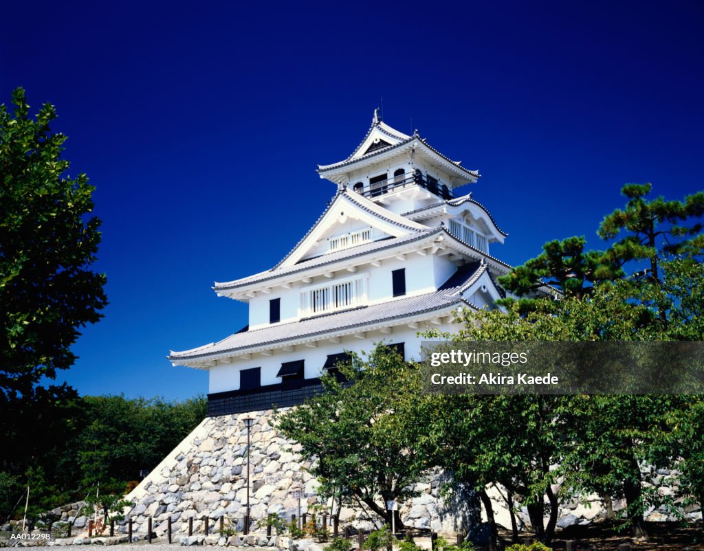 Japan, Shiga Prefecture, Nagahama, castle near Lake Biwa