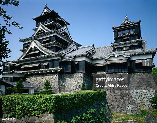castle of kumamoto - kumamoto city stock pictures, royalty-free photos & images