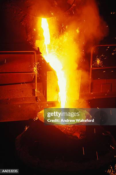 molten steel - brebach stock-fotos und bilder