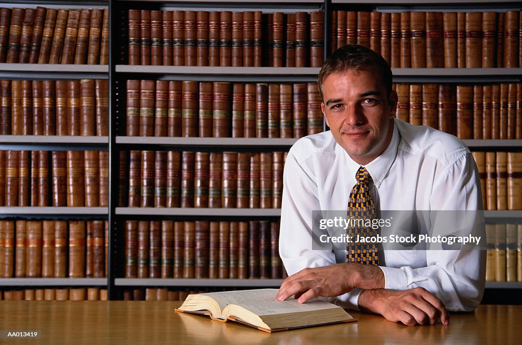 Portrait of a Lawyer in a Library